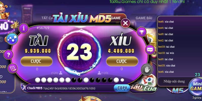 Minigame tài xỉu luôn là lựa chọn hàng đầu của thành viên khi giải trí